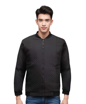 Quilted Stab Proof Jacket(Black)