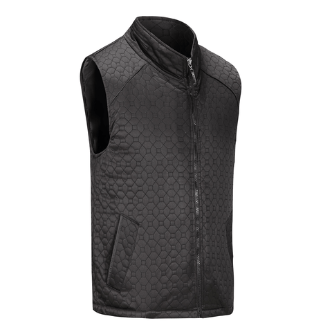 Image of Quilted Sleeveless Stab Proof Vest(Black)